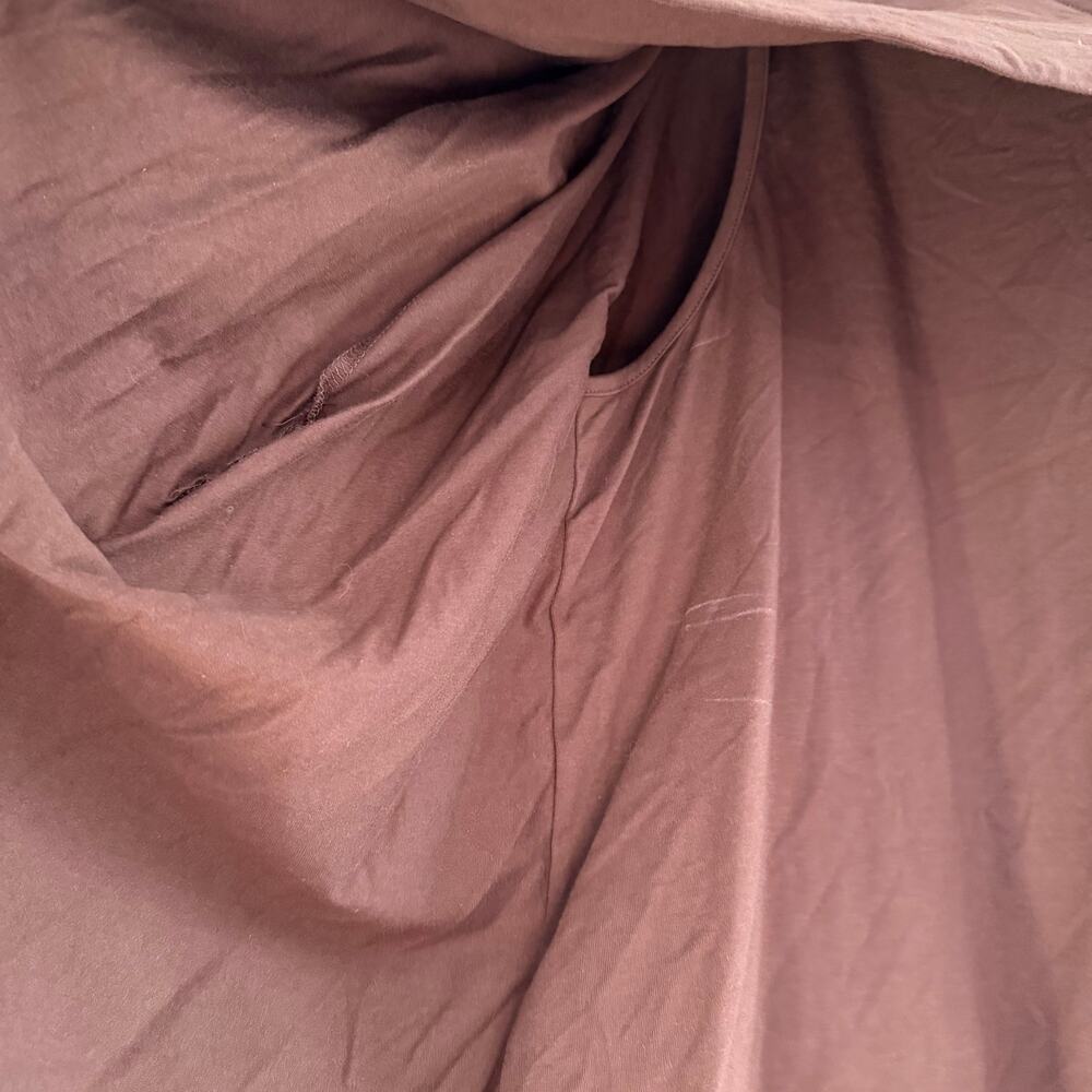 Universal Standard Bat Wing Poncho Style Top Cotton Blend Brown Size Large - Picture 2 of 9